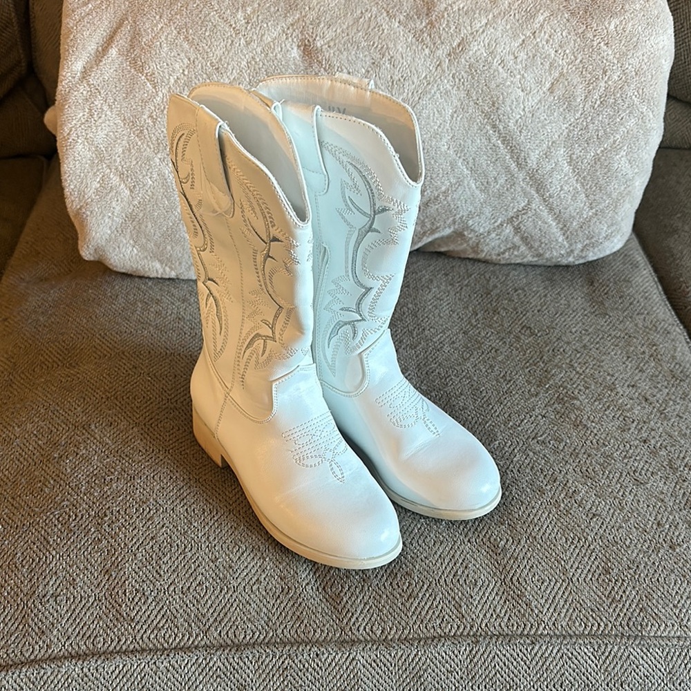 IUV White Western Girls Boots
